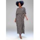 Vestido Kaftan Viscose Longo Estampa Encanto das Margaridas