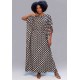 Vestido Kaftan Viscose Longo Estampa Encanto das Margaridas