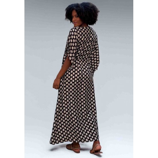 Vestido Kaftan Viscose Longo Estampa Encanto das Margaridas