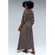 Vestido Kaftan Viscose Longo Estampa Encanto das Margaridas