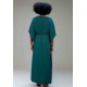 Vestido Kaftan Viscose Longo Verde Musgo