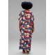 Vestido Kaftan Viscose Longo Estampa Floresce