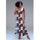 Vestido Longo Malha Gola Canoa Manga Curta  Santa Rosa do Tocantins