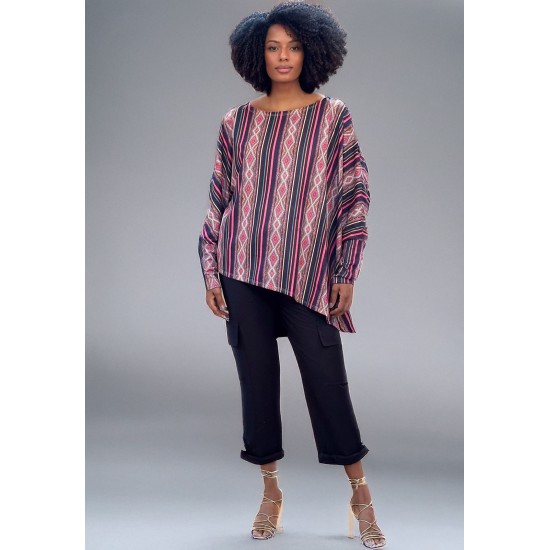 Blusa Ampla Boho Manga Longa Suede