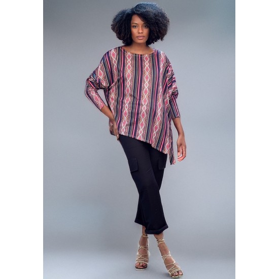 Blusa Ampla Boho Manga Longa Suede