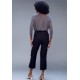 Calça Reta Cargo Plano Preto
