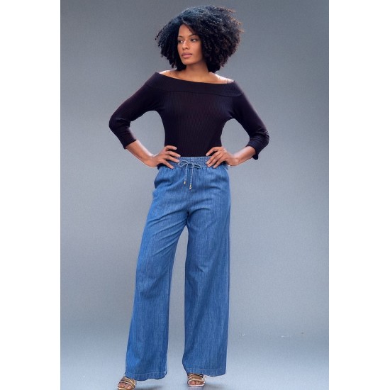 Calça Pantalona com Elástico