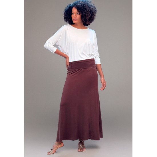 Saia Longa Malha SAZ Marrom