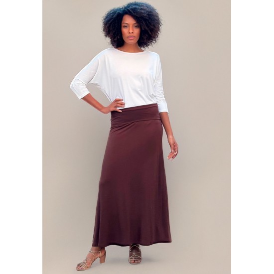 Saia Longa Malha SAZ Marrom