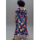 Vestido Kaftan Viscose Longo Estampa Azul do Pantanal 