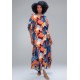 Vestido Kaftan Viscose Longo Estampa Aurora Profunda