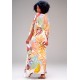 Vestido Kaftan Viscose Longo Estampa Aurora Suave
