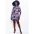 Vestido Curto Viscose Estampa Jardim Celeste