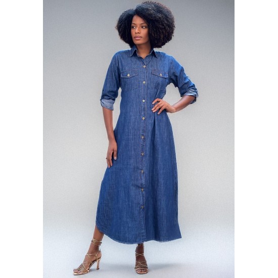  Vestido Chamise Longo Jeans