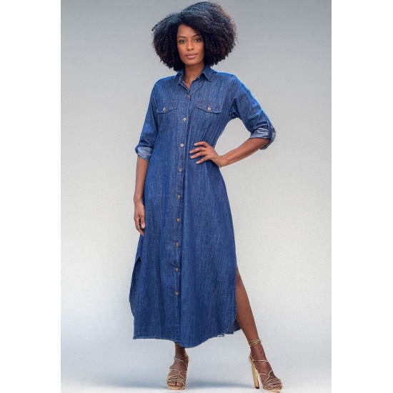  Vestido Chamise Longo Jeans
