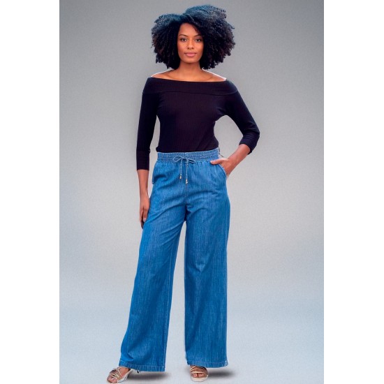 Calça Pantalona com Elástico