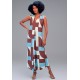 Vestido Longo Acará Malha Estampa Santa Rosa do Tocantins
