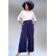 Calça Pantalona Elastic Embaú Azul Marinho