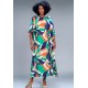 Vestido Kaftan Viscose Longo Estampa Brisa do Mar
