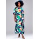 Vestido Kaftan Viscose Longo Estampa Brisa do Mar