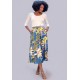 Saia Longa Viscose Estampa Brisa Botânica