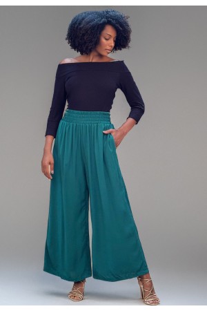 Calça Pantalona Elastic Embaú Verde Musgo