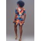 Vestido Curto Viscose Estampa Aurora Profunda