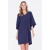 Vestido Curto Pequi Viscose Bata Azul Marinho