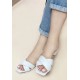 SANDALIA FEMININA CROSS OFF WHITE