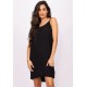 Vestido Curto Viscose com Bolso Preto