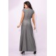 Vestido Coema Longo Malha Detalhe no Busto Mescla