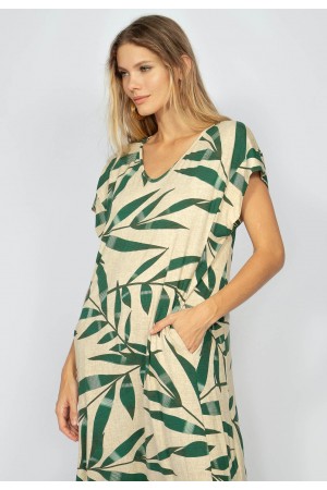 Vestido Nheengatu Malha Bambu Verde