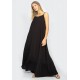 Vestido Longo Jataí Trapézio Viscose Preto